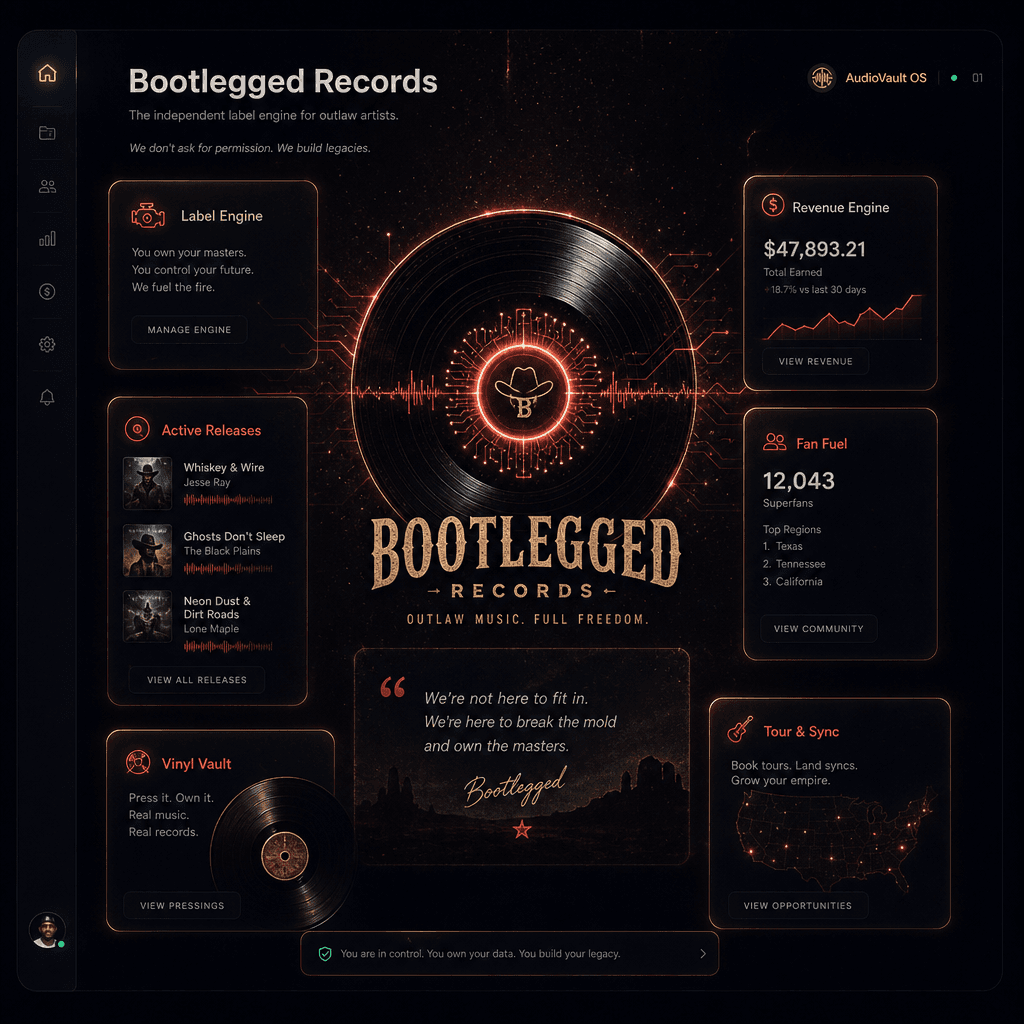 Bootlegged Records creator label engine